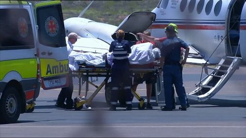 The 36-year-old pub employee was today flown to Townsville for treatment. (9NEWS)