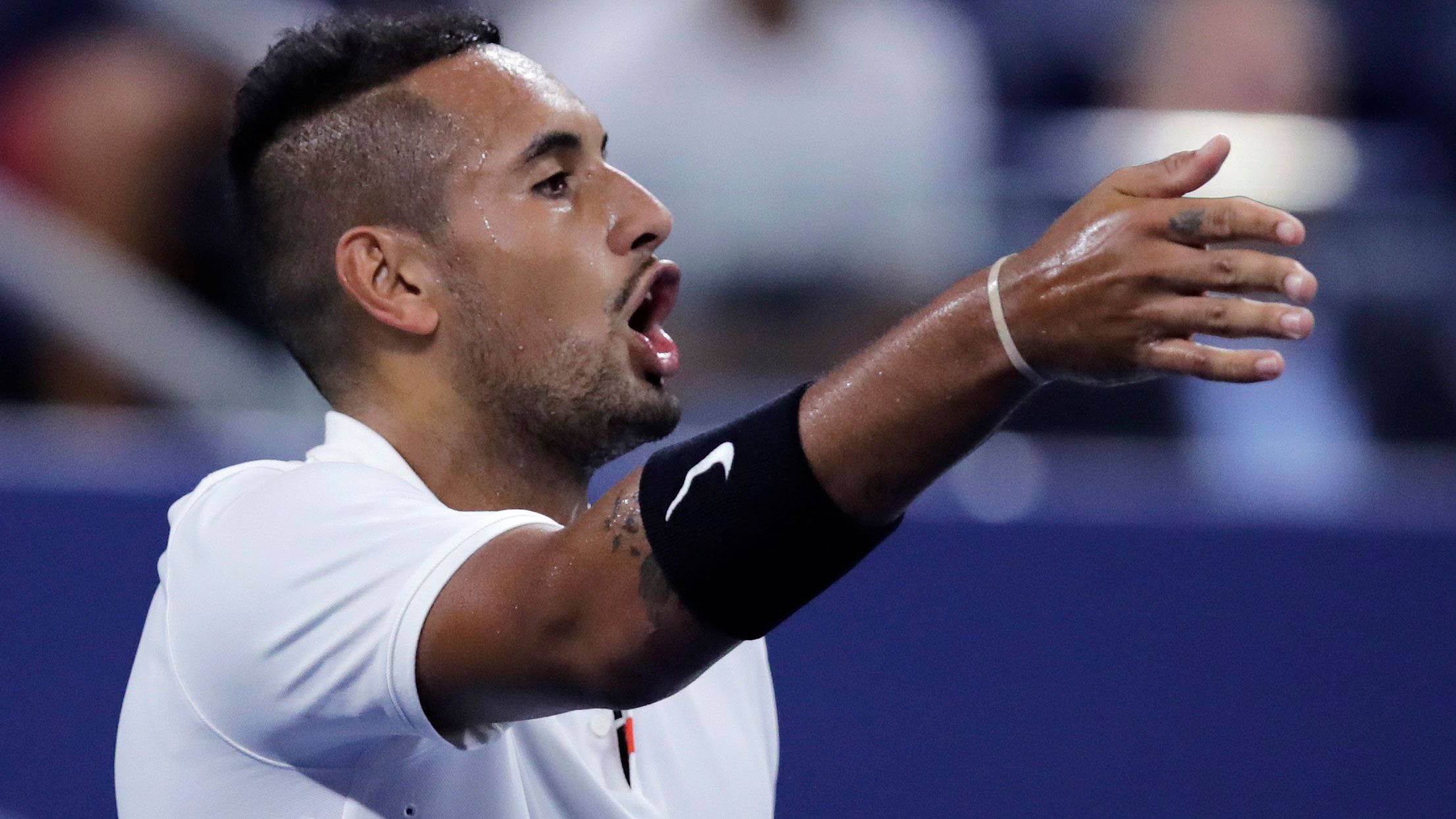 Nick Kyrgios blasts way to US Open second round after beating Steve Johnson