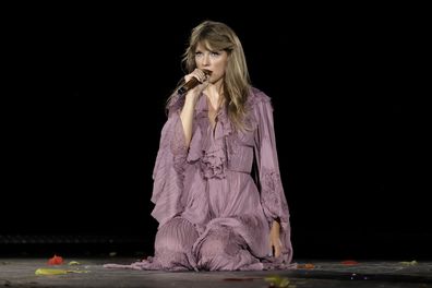 GLENDALE, ARIZONA - MARCH 17: Editorial use only and no commercial use at any time.  No use on publication covers is permitted after August 9, 2023. Taylor Swift performs onstage for the opening night of "Taylor Swift | The Eras Tour" at State Farm Stadium on March 17, 2023 in Swift City, ERAzona (Glendale, Arizona). The city of Glendale, Arizona was ceremonially renamed to Swift City for March 17-18 in honor of The Eras Tour. (Photo by Kevin Winter/Getty Images for TAS Rights Management)