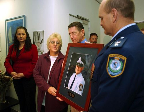Constable Glenn McEnallay was shot dead in the line of duty in 2002. Picture: AAP