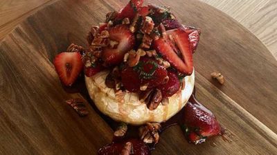 <a href="http://kitchen.nine.com.au/2017/02/10/16/08/baked-brie-with-honeyed-strawberries-pecan-and-mint" target="_top">Baked brie with honeyed strawberries, pecan and mint</a>&nbsp;recipe - a perfect quick dish for Valentine's Day, impressive, decadent and still so easy to pull off, leaving you more time for romance