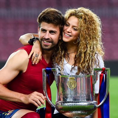 Shakira and Gerard Pique Nou on May 30, 2015 in Barcelona, Spain.