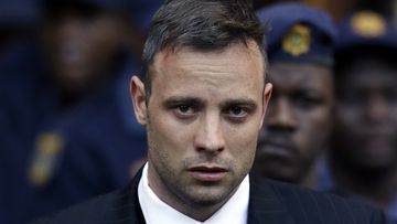Oscar Pistorius leaves the High Court in Pretoria, South Africa, Wednesday, June 15, 2016, after his sentencing proceedings. 