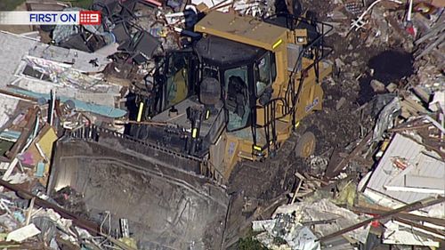 The bulldozer was allegedly stolen from a local plant. (9NEWS)