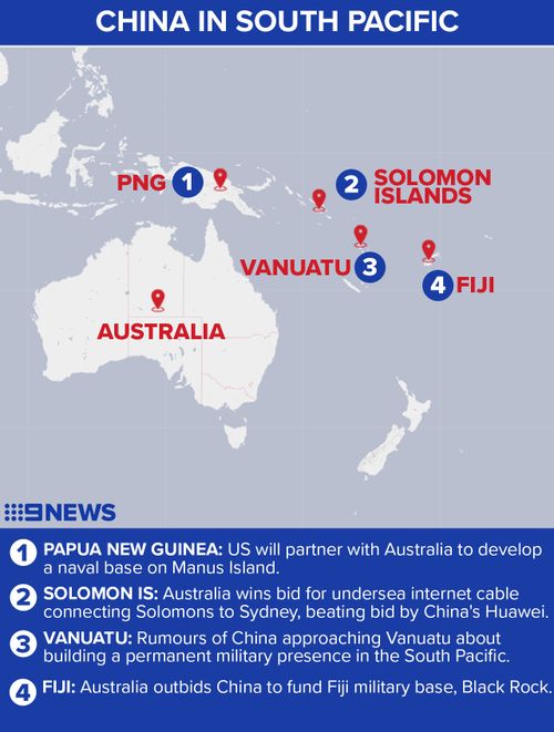 China's growing influence in the South Pacific.