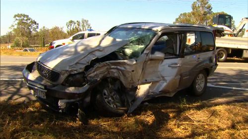 The driver of the four-wheel drive was also injured. (9NEWS)