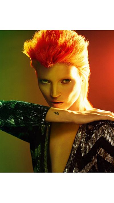 A day after sending birthday wishes, French <em>Vogue </em>posted this Bowie homage from its December 2011 issue, captioned; "Today, we marks the loss of one of the most influential figures in contemporary culture, after more than 40 years of experimentation, reinvention and innovation. We pay tribute to David Bowie, a musical genius and cultural icon."