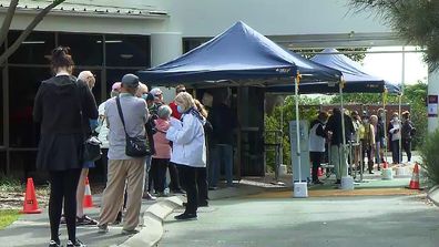 Long lines were commonplace across Queensland with many wanting to ensure the lockdown ends.