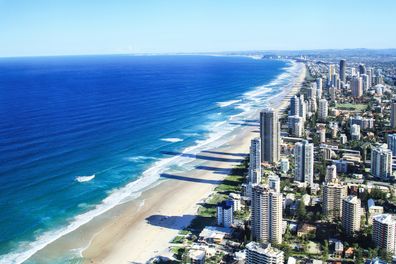 Surfer's Paradise Beach, Gold Coast, Queensland.