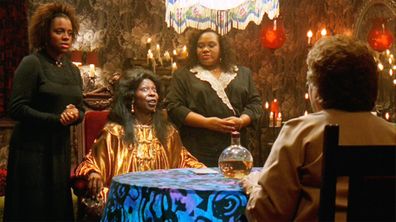 Gail Boggs as Clara Brown, Whoopi Goldberg as Oda Mae Brown and Armelia McQueen as Louise Brown in Ghost