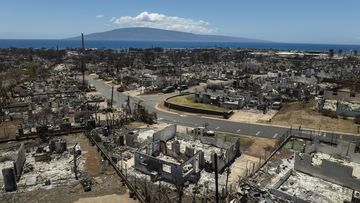 A general view shows the aftermath of a devastating wildfire in Lahaina, Hawaii, Tuesday, Aug. 22, 2023. Two weeks after the deadliest U.S. wildfire in more than a century swept through the Maui community of Lahaina, authorities say anywhere between 500 and 1,000 people remain unaccounted for. (AP Photo/Jae C. Hong)
