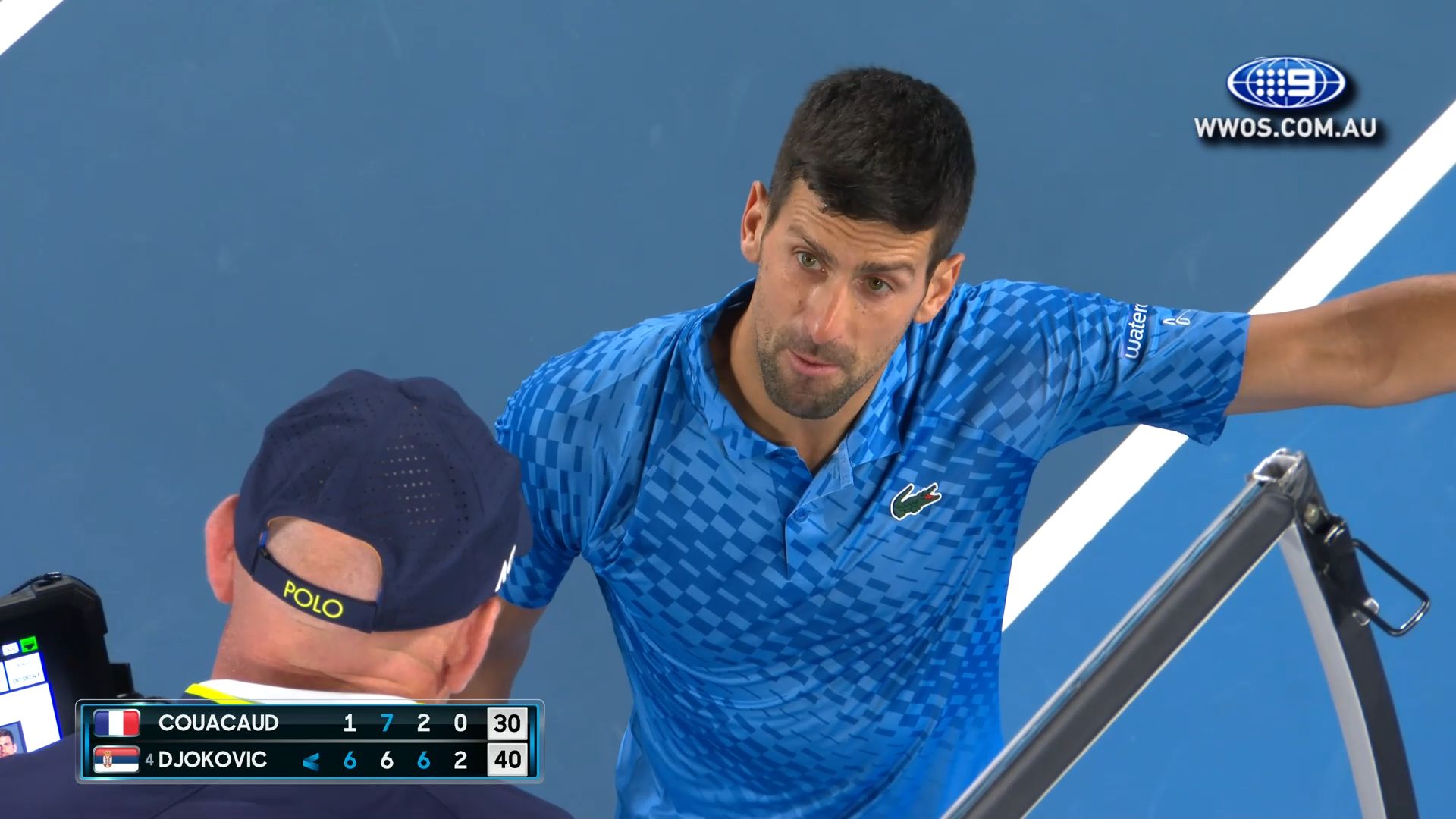 When is Novak Djokovic playing next at the Australian Open?