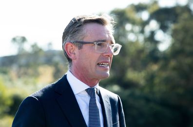 NSW Premier Dominic Perrottet fields questions from journalists about his role and knowledge of the appointment of former Deputy Premier, John Barilaro, as a trade commissioner in New York.