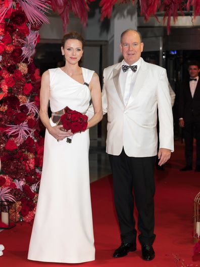 Princess Charlene of Monaco and Prince Albert II of Monaco attends the Gala Dinner For The F1 Grand Prix Of Monaco on May 25, 2025 in Monaco, Monaco. (Photo by Arnold Jerocki/WireImage)