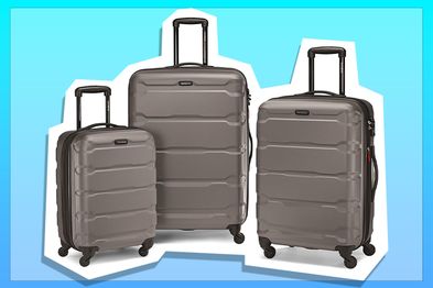 Samsonite Omni Pc Hardside Expandable Luggage, Silver, 3-Piece Set