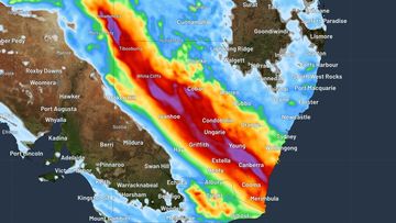 Ex-cyclone Kirrily is driving rain across Australia&#x27;s south-east.