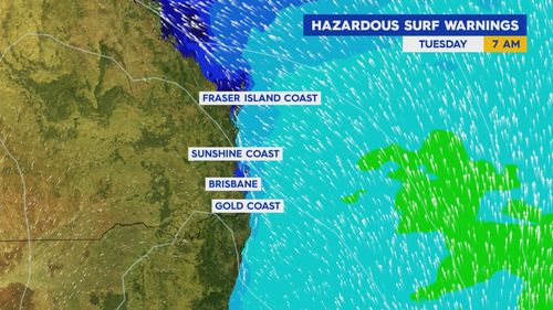 Hazardous surf conditions east coast