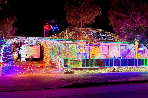 A﻿ndrew Walters has spent more than $30,000 on decorations and amassed 250,000 lights to create his incredible Christmas display on his home.