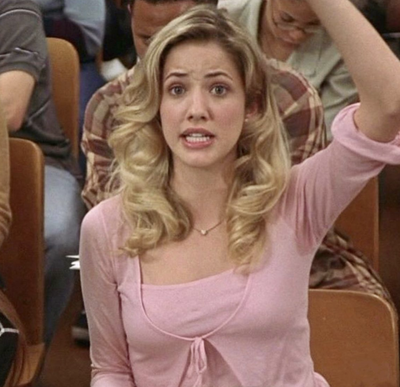 Then: Julie Gonzalo as Stacey Hinkhouse