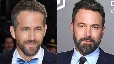 Ryan Reynolds, Ben Affleck head shots side by side