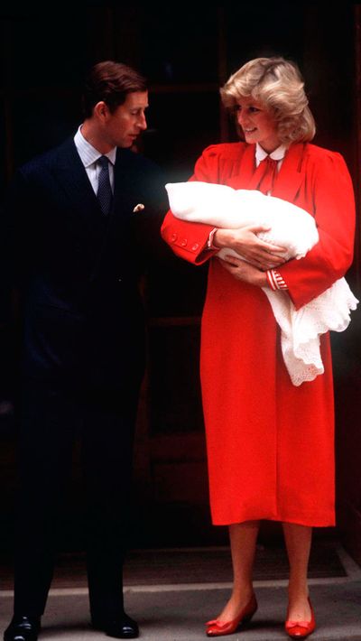 The Duchess of Cambridge's famous spotted Jenny Packham dress was a nod to the one Diana chose for her first appearance with Prince William. So with the birth of Royal Baby #2 expected imminently, we've prepared some looks in the vein of Diana's second post-hospital appearance (pictured here with Harry), worthy of Kate and co.'s regal debut.
