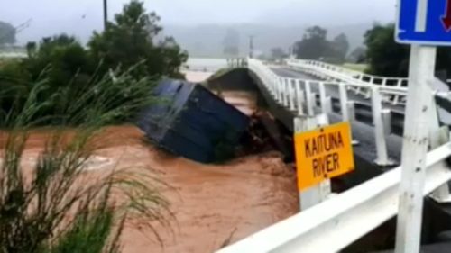 The Kaituna River inundated on the North Island.