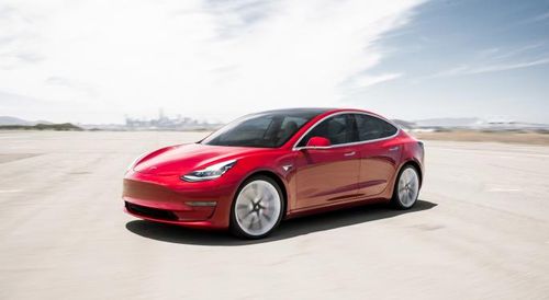Daniel Pearce said his father had only received the $110,000 red Tesla 3 Performance (similar model photographed here) just before Christmas.