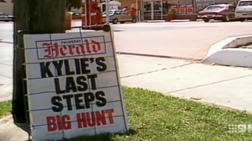 A massive hunt for Kylie's killer started after she was found dead in the ditch. (9NEWS)