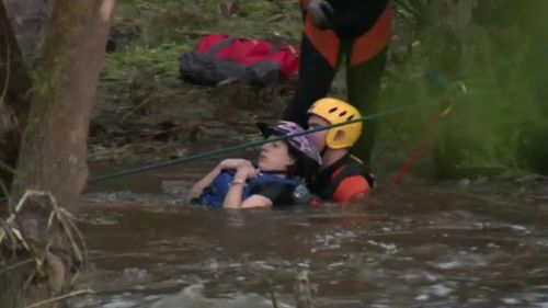Kayakers rescued from raging river in Adelaide Hills