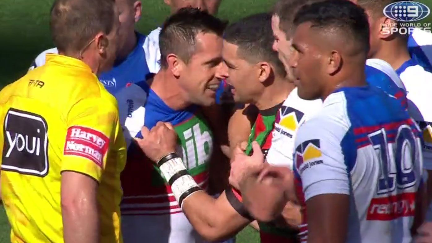 'There was a headbutt, sir!': Mitchell Pearce and Cody Walker get stuck-in during finals clash