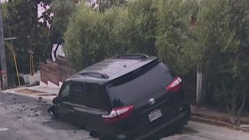 A sinkhole formed and swallowed up a parked minivan in the Berkeley Hills district of California.
