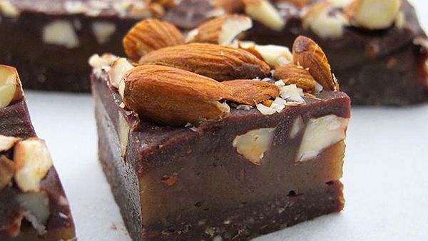 Jacqueline Alwill's raw almond caramel slice