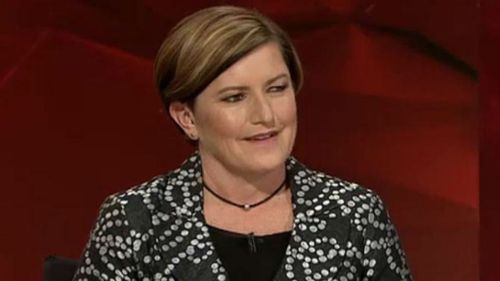 Tony Abbott's sister Christine Forster on ABC TV's Q and A. (ABC)