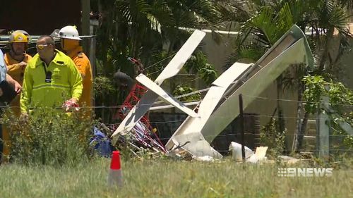 "I got a phone call to say 'you might want to come home - there's a plane in your house'," home-owner Terry Adams said. (9News)