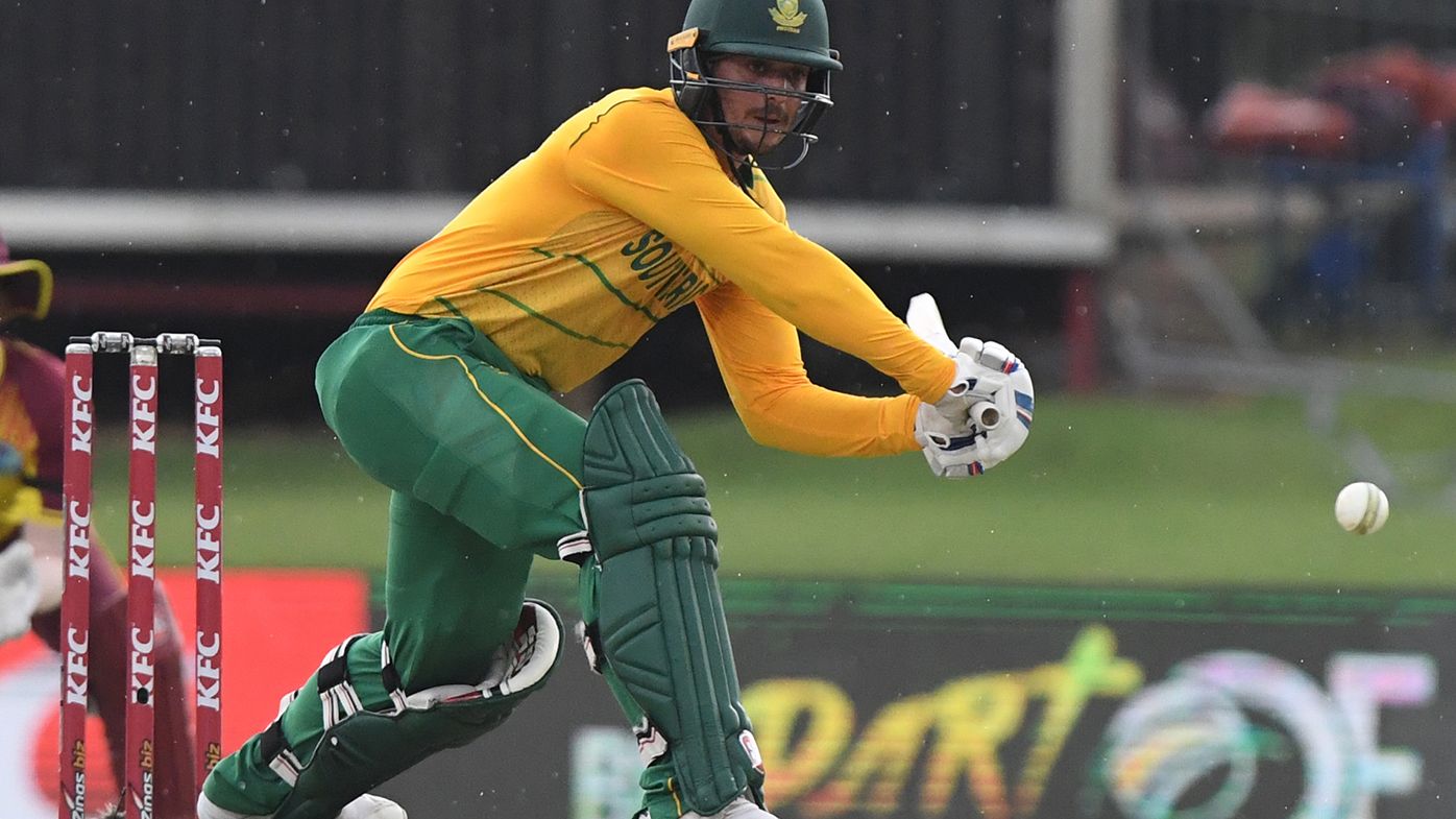Quinton de Kock scored a century in South Africa&#x27;s record-breaking win over West Indies.