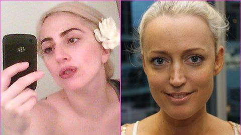 Lady Gaga and Jackie O tweet 'make-up free' pics &mdash; but are they for real?