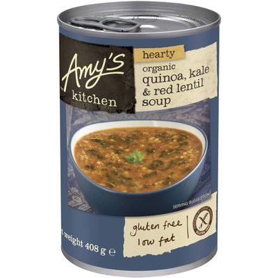 Amy's Kitchen Hearty Organic Quinoa, Kale & Red Lentil Soup -  303 mg sodium