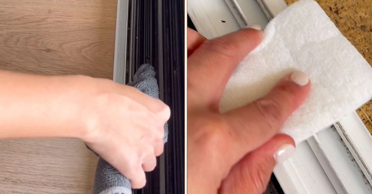 Have you tried this epic home hack to clean sliding door tracks like a, cleaning hacks
