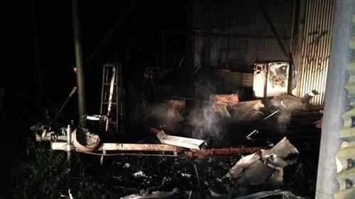 Caravan destroyed after Darwin woman lights fire to kill snake