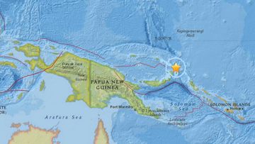The 6.7 magnitude earthquake struck off PNG's north-eastern coast. (USGS)
