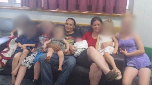 Jeremy and Kylie Swallow were living in the home with seven children.