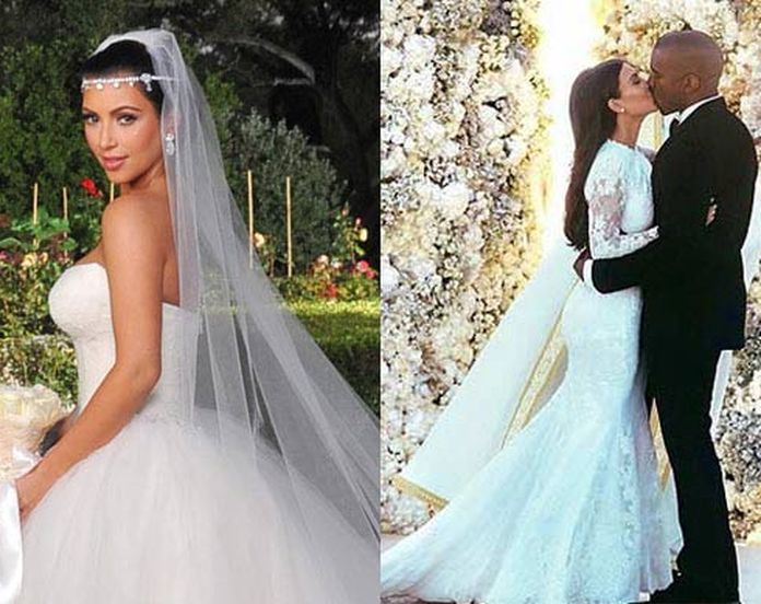 Three Times A Bride Kim Kardashian S Weddings Compared