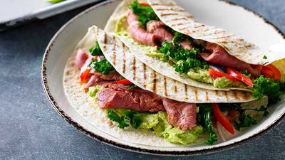 Recipe: <a href="http://kitchen.nine.com.au/2017/07/31/10/30/chipotle-corned-beef-kale-red-pepper-and-lime-tortilla-wraps" target="_top">Chipotle corned beef, kale, capsicum and lime tortilla wraps</a>