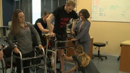 Patients told they would never walk again are defying the odds, thanks to a new medical device in their spine being pioneered in the USA.

