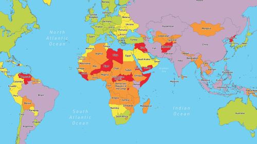 The countries where medical treatment is almost non-existent for travellers.