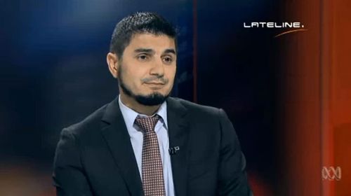Australian representative of Hizb ut-Tahrir, Wassim Doureihi on Lateline. (ABC)
