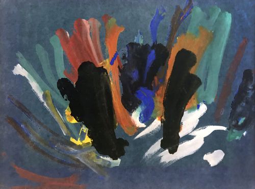 Congo would paint deliberate strokes of colour.