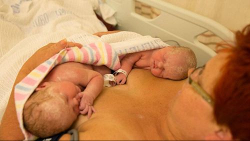 Matilda and Violet, a month after the birth, are both doing well. (Simone Harvey, Simone's Photography)