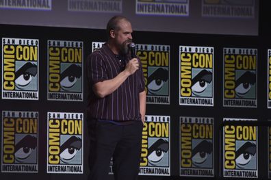 David Harbour attends a panel for Marvel Studios during Comic-Con International