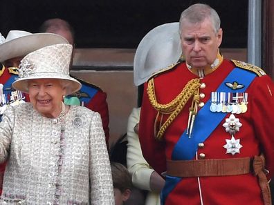 Prince Andrew and Queen Elizabeth.